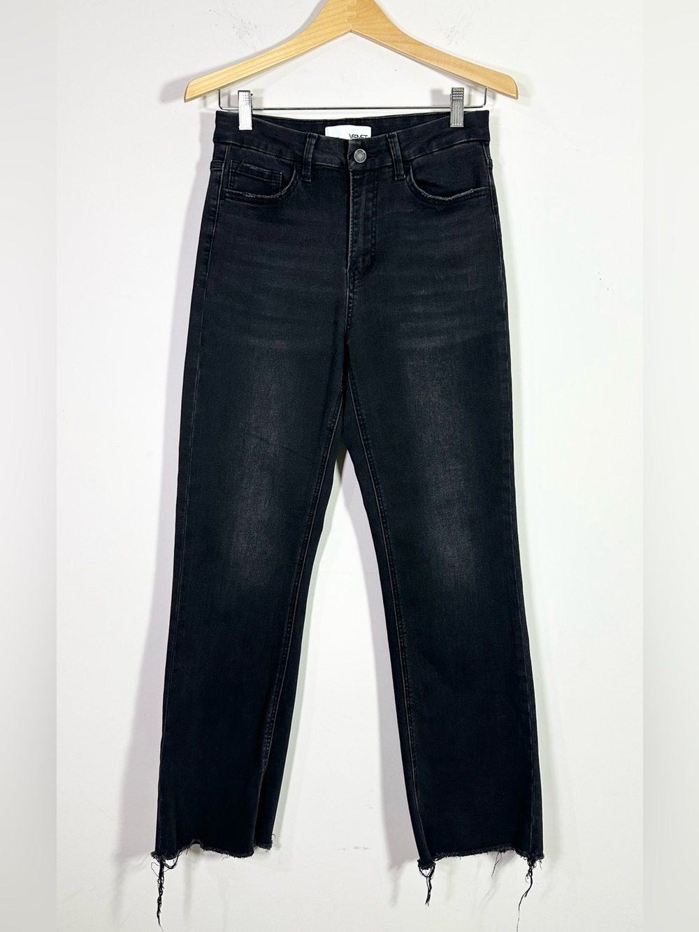 Vervet Black Straight Leg High Rise Jeans